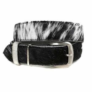 Luxury Cow Hide Hair-On Leather <b>Belt</b> Animal Print Casual Pin Buckle Steel Rectangular Men Women <b>Kids</b> - Product Image 2