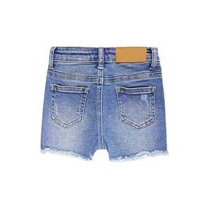 Shorts de Mezclilla Azules para Mujer, Estilo Vintage, Ultra Cortos, con Borlas, Cintura Alta, Desgastados - Product Image 3