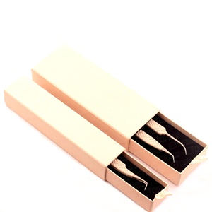 Pince à épiler professionnelle en acier inoxydable à pointe incurvée pour extensions de cils volume haute précision, outils de maquillage avec logo - Product Image 5