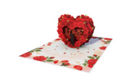 Tarjeta de Felicitación 3D Pop-Up para Graduación, Día de San Valentín, Cumpleaños, Forma Rectangular, Rosas Rojas, Mensaje de Amor, Personalizada, Papel de Alta Calidad
