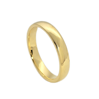 Bagues de mariage classiques en argent et plaqué or 24 carats de 4 mm pour hommes et femmes, conformes aux normes européennes, pour anniversaire, vente en gros
