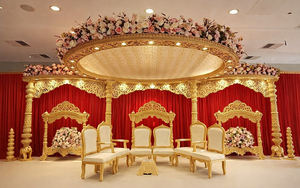 Mandap/Scène ouvert pour événement de mariage sur le thème moghol, style unique, Mandap Maharaja, Mandap/Rajwada, Scène de mariage sud-indienne, États-Unis - Product Image 6