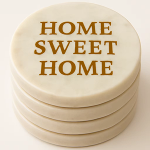 Best Mum Classic <b>Coaster</b> with Elegant Golden Text on <b>White</b> Marble Eco-Friendly for Mother's Day and Special Gifts - Product Image 2