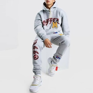 OEM Oversized Cotton Tracksuit Chenille Embroidery Print Custom Graphic Acid Wash Soft Jogger Set Streetwear Casual Fitness Wear - Product Image 4