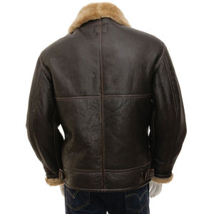 Timeless Casual Leather <b>Jacket</b> Vintage Inspired Outerwear Modern Fashion Comfort Waterproof Eco-Friendly Front Option Winter - Product Image 2