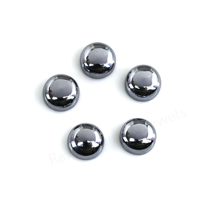 Cabochon en pierre précieuse naturelle de silicium de haute qualité, forme ronde, 12 mm, poli miroir, dos plat, pour la fabrication de bijoux, pendentifs et bagues - Product Image 2