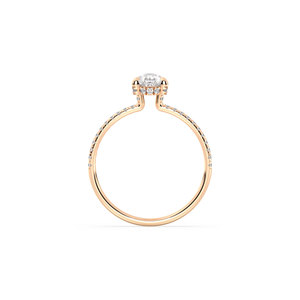 แหวนแต่งงานเพชรเพาะเลี้ยงในห้องปฏิบัติการ REYES Fine Jewelry HPHT CVD พร้อมใบรับรอง IGI ตัวเรือนทองคำแท้ 14K ประดับเพชรแบบซ่อนรอบวง - Product Image 5
