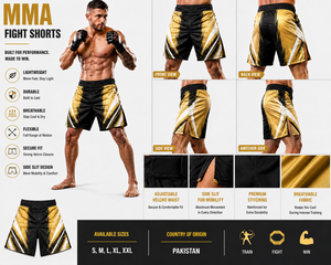 Shorts d'entraînement de combat MMA personnalisés 2026 – Impression par sublimation, extensibles, légers, respirants, 100 % polyester - Product Image 6