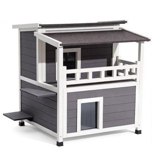 Cuccia Rettangolare Riscaldata per Gatti, Elegante Arredo per Animali Domestici da Interno, Villa per Cani e Piccoli Animali, Utilizzabile anche all'Esterno, Casette per Uccelli - Product Image 3