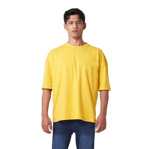 เสื้อยืดผู้ชายทรงหลวมสไตล์ทันสมัยปี 2025 ผ้าฝ้าย 100% คอเสื้อสวมใส่สบาย พิมพ์ลาย สไตล์สตรีทสำหรับทุกวัน ปรับแต่งได้ตามต้องการ OEM - Product Image 1