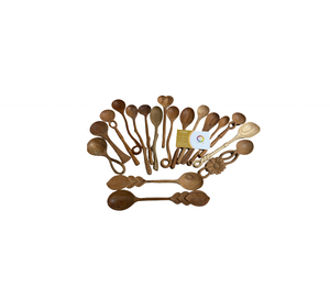 Vietnam assortiment de fourchettes en bois sculptées à la main ensemble de couverts pour le dîner, couverts de cuisine vaisselle ensemble d'ustensiles maison fête de mariage - Product Image 5