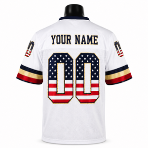 Uniforme de Fútbol Americano Personalizado al por Mayor, Jersey de Fútbol Sublimado con Tela de Malla de Poliéster - Product Image 3