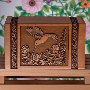 Natural Finish Wooden Urn for Green Burial Wooden Urn with Lock for Secure Ash Storage urn by AYAANS - Product Image 3