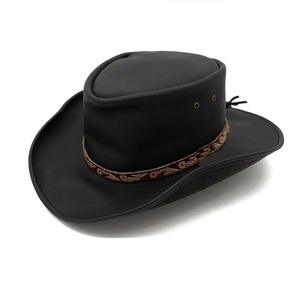 Sombrero de Vaquero de Cuero Desgastado, Estilo Vintage, Ala Ancha, Estilo Western, Unisex, para Rodeo, Rancho, Casual, para las Cuatro Estaciones, para Adultos - Product Image 1