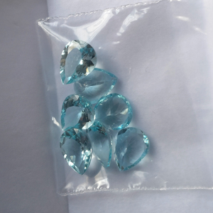Aigue-marine naturelle Bareil 10x8MM, taille poire, meilleure qualité, pierre précieuse en vrac pour la fabrication de bijoux - Product Image 4