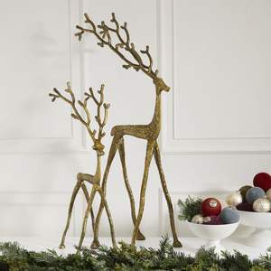 Handmade Aluminum Reindeer <b>Table</b> Centerpiece Elegant Metal Deer <b>Ornament</b> For Festive <b>Dining</b> Room - Product Image 1
