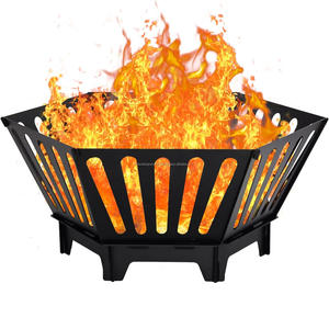 Metal <b>Fire</b> <b>Pit</b> with Spark Screen, Black, Perforated Design, Round Outdoor <b>Fire</b> Bowl with Stand A6 - Product Image 3