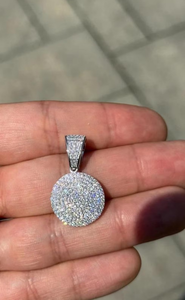 จี้เพชรโมอิสซาไนต์ทรงกลมสวยงาม เงินแท้ 925 จี้แบบกำหนดเองและเครื่องประดับเพชรอื่นๆ - Product Image 2