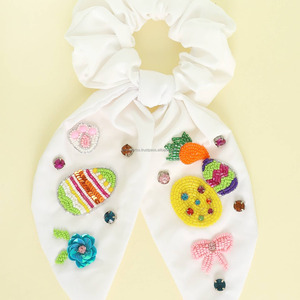 Lazo para el pelo con cuentas y bordado de trébol verde del Día de San Patricio, ecológico, ligero, hecho a mano, para fiestas y celebraciones - Product Image 4