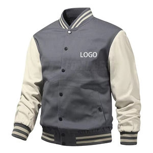 Veste universitaire pour homme de haute qualité, prix de gros abordable, douce, confortable, respirante, en polaire, pour l'hiver, grande taille, style baseball - Product Image 3