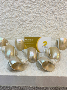 Porta Servilletas con Forma de Anillo Hecho a Mano en Vietnam con Diseño de Caracol y Concha Marina para Decoración de Mesa en Hoteles y Banquetes con Temática Oceánica - Product Image 5