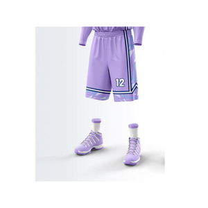 Uniforme de Baloncesto Personalizado de Alta Calidad, Transpirable, Reversible, Color Morado Real - Product Image 5