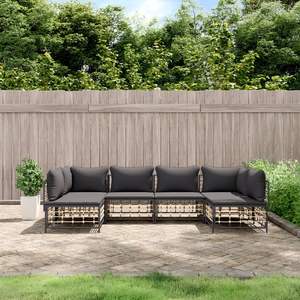 Ensemble de salon de jardin gris anthracite foncé - Product Image 1