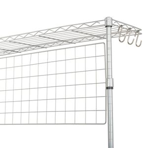 Scaffale da cucina a 4 livelli con contenitore per la conservazione degli alimenti, cromato RT - Product Image 5