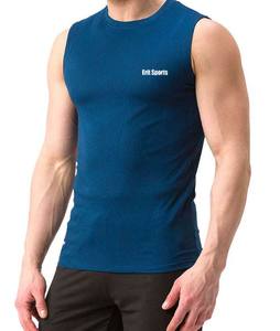 Débardeurs de basket-ball respirants en coton 100% à manches courtes pour hommes, pour le sport et les loisirs d'été - Product Image 2