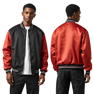 Veste varsity surdimensionnée pour hommes, mode urbaine contemporaine - Product Image 1