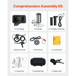 1000W <b>Electric</b> Bike Conversion <b>Kit</b> 48V 420rpm 26\" Front Wheel Enhanced E Bike Hub Motor Upgraded Speed Controller Throttle Grip - Product Image 5