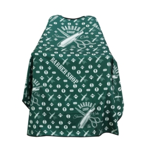 Capa de Barbería Clásica Verde Personalizada, Impermeable, Antiestática, con Cuello Ajustable, Venta Caliente, OEM - Product Image 1
