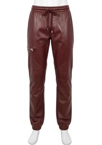 Men's Burgundy Hooded Leather <b>Jacket</b> Moto Biker Style Zipper Front Windproof Regular Fit Autumn Wear - Product Image 5