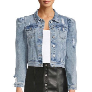 Chaqueta Vaquera de Mujer de Alta Calidad con Cuello Alto, Ecológica, Vintage, Acabado Sólido, Transpirable, Rellena de Algodón para Primavera y Otoño - Product Image 1