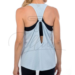 Camiseta Deportiva Personalizada para Mujer, Talla Grande, Corte Holgado, Cuello Redondo, Sin Mangas, Doble Forro, Transpirable, Elástica en Cuatro Direcciones, para Verano - Product Image 3