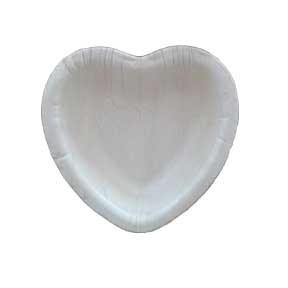 Plaque de cœur jetable écologique durable de 10 cm avec matériau en feuille de palmier - Product Image 4