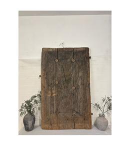 Auténtico Panel de Madera Tallado a Mano de Puerta Tribal India del Siglo XIX, Exquisito y Rústico, de Orissa, para Hogar, Oficina o Comedor - Product Image 1