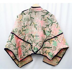 Handmade <b>Vintage</b> Indian Premium Kantha <b>Jacket</b> for <b>Women</b> Winter Boho Hand Quilted <b>Jackets</b> Open Front <b>Jacket</b> - Product Image 4