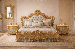 Juego de Cama Maharaja King Size de Aspecto Lujoso, Compre una Cama Real con Mesitas de Noche, Cama de Madera de Teca Acolchada Personalizada, Muebles de Dormitorio Duraderos del Reino Unido - Product Image 3