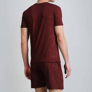 Ensemble décontracté d'été 2 pièces pour homme : T-shirt respirant uni et short à cordon de serrage – Vente en gros - Product Image 3