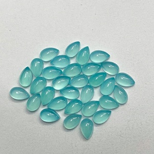 Haute qualité 100% naturel 10x14mm Aqua calcédoine plat poire Cabochon pierres précieuses de guérison en vrac du fabricant au coût d'usine - Product Image 2