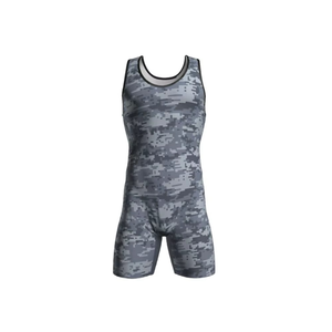 Men Digital Camo Sleeveless Romper Spandex Polyester Sweat-Wicking Adult Leisurewear - Product Image 1