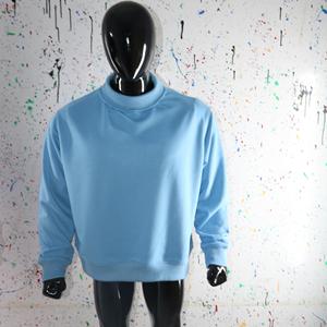 SKY BLUE <b>Mock</b> <b>Neck</b> Sweatshirt 100% wide <b>neck</b> Sweatshirt Finer Threads - Product Image 4
