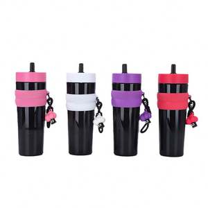 Vaso con Pajita Resistente a Altas Temperaturas, Libre de BPA, Diseño Personalizado, Botella de Agua Portátil de Plástico para Auto - Product Image 5