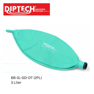 ถุงช่วยหายใจแบบใช้แล้วทิ้ง มาเลเซีย เกรดสูง 2 พับ รุ่น BB-3L-GD-DT (2PL) สีเขียว ปราศจากน้ำยาง สำหรับการดูแลระบบทางเดินหายใจ - Product Image 1