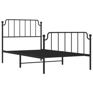 Base de Cama Doble de Acero con Recubrimiento en Polvo Negro, Cama Metálica Rectangular - Product Image 4
