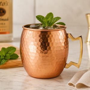 Venta al por Mayor de Tazas de Cobre para Moscow Mule, Económicas, 100% Cobre Puro, 18 oz, Martilladas, Antioxidantes, Ideales para Regalos Corporativos o de Boda - Product Image 1