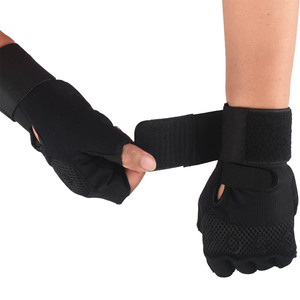 Gants de musculation professionnels en néoprène avec support de poignet à compression et fermeture auto-agrippante – Équipement de musculation robuste pour la salle de sport - Product Image 4
