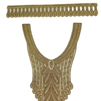 Patchs brodés personnalisés en dentelle de haute qualité avec sequins à coudre pour robes, chemisiers et tenues de soirée pour femmes