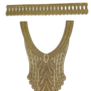 แผ่นปักที่คอสำหรับชุดเดรสเสื้อเบลาส์-100% แผ่นแปะคอสำหรับตกแต่งเสื้อผ้า - Product Image 5